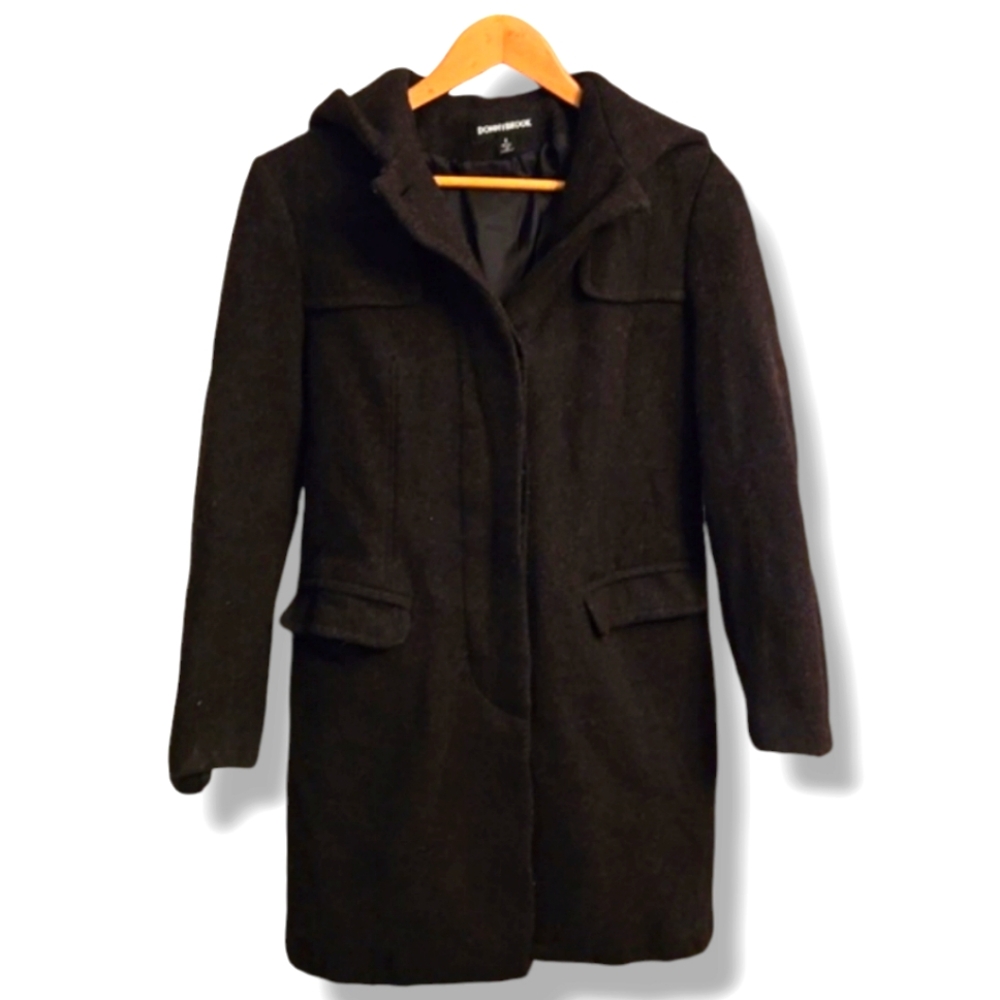 Donny Brook Black Wool Coat